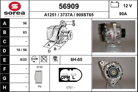 EAI 56909 - Генератор avtokuzovplus.com.ua