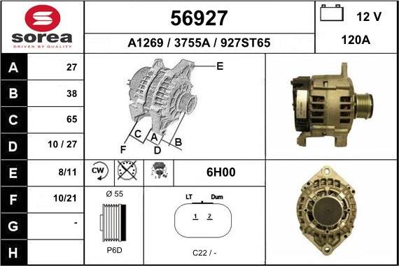 EAI 56927 - Генератор avtokuzovplus.com.ua