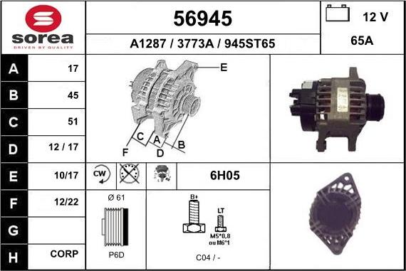 EAI 56945 - Генератор avtokuzovplus.com.ua