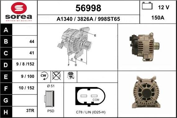 EAI 56998 - Генератор avtokuzovplus.com.ua