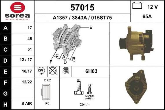 EAI 57015 - Генератор avtokuzovplus.com.ua