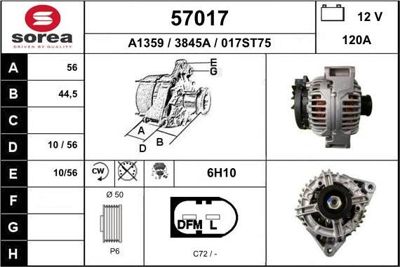 EAI 57017 - Генератор avtokuzovplus.com.ua