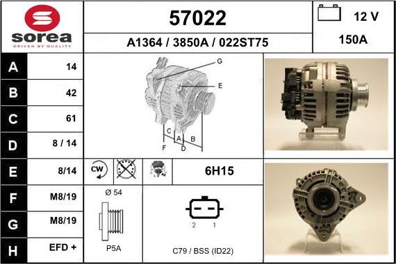 EAI 57022 - Генератор autocars.com.ua