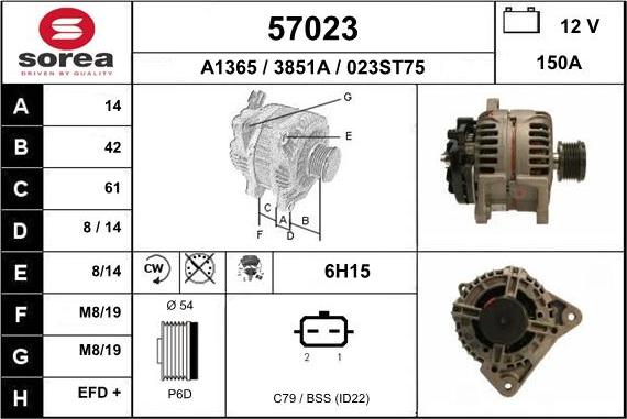 EAI 57023 - Генератор avtokuzovplus.com.ua