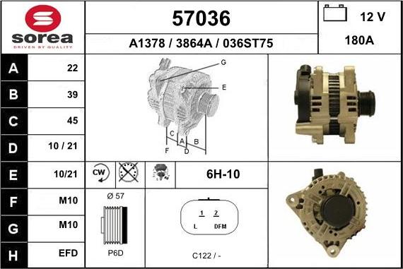 EAI 57036 - Генератор avtokuzovplus.com.ua