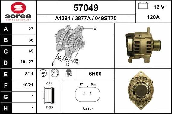 EAI 57049 - Генератор avtokuzovplus.com.ua