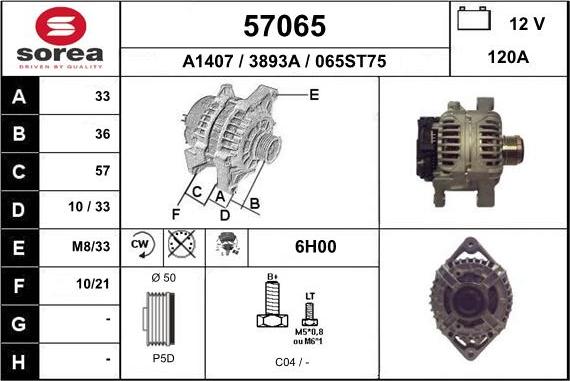 EAI 57065 - Генератор avtokuzovplus.com.ua