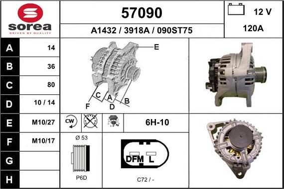 EAI 57090 - Генератор avtokuzovplus.com.ua