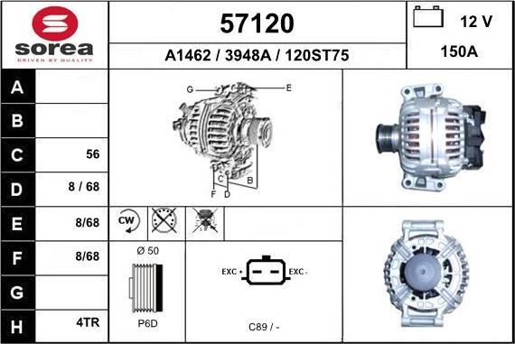 EAI 57120 - Генератор avtokuzovplus.com.ua