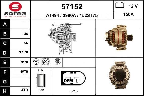 EAI 57152 - Генератор autocars.com.ua