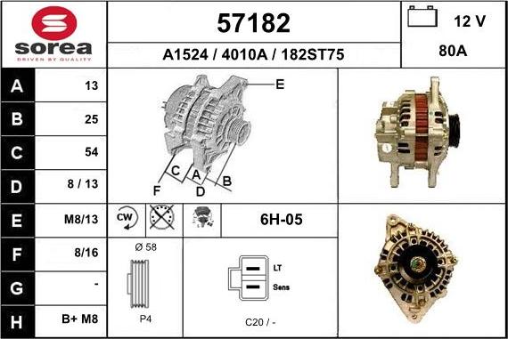 EAI 57182 - Генератор avtokuzovplus.com.ua