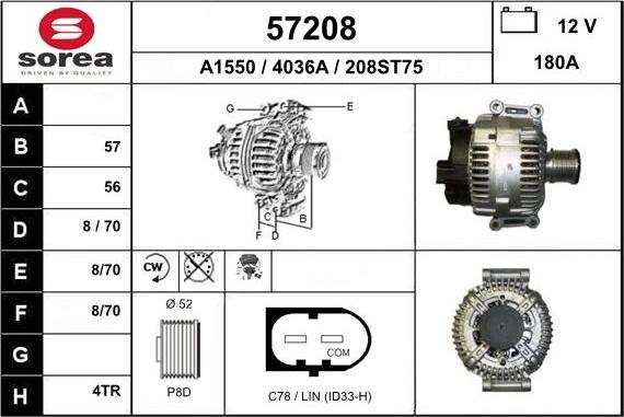 EAI 57208 - Генератор avtokuzovplus.com.ua