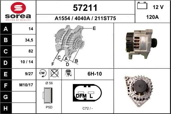 EAI 57211 - Генератор avtokuzovplus.com.ua