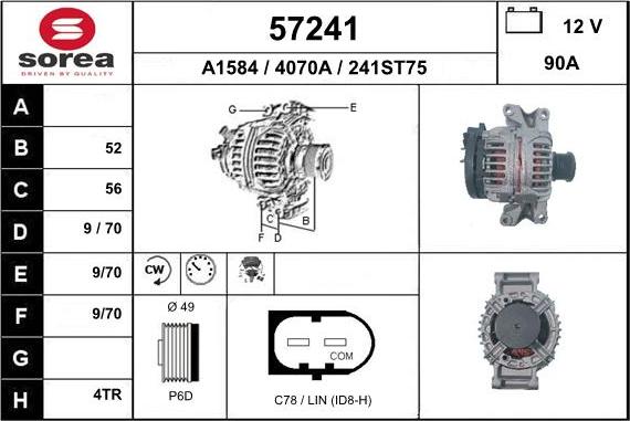 EAI 57241 - Генератор avtokuzovplus.com.ua