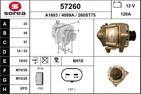 EAI 57260 - Генератор avtokuzovplus.com.ua