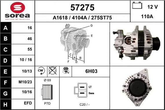 EAI 57275 - Генератор autocars.com.ua