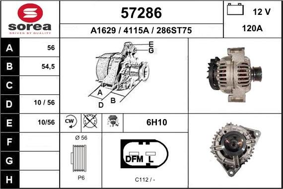 EAI 57286 - Генератор avtokuzovplus.com.ua