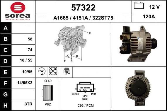 EAI 57322 - Генератор avtokuzovplus.com.ua