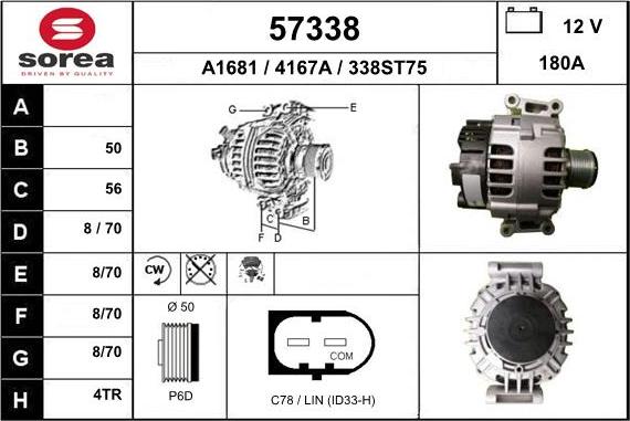 EAI 57338 - Генератор avtokuzovplus.com.ua