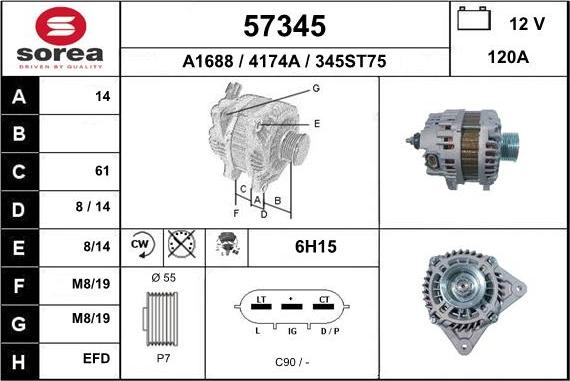 EAI 57345 - Генератор autocars.com.ua