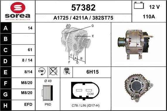 EAI 57382 - Генератор autocars.com.ua