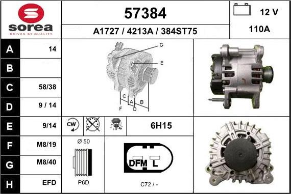 EAI 57384 - Генератор avtokuzovplus.com.ua