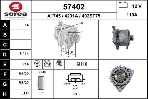 EAI 57402 - Генератор autocars.com.ua