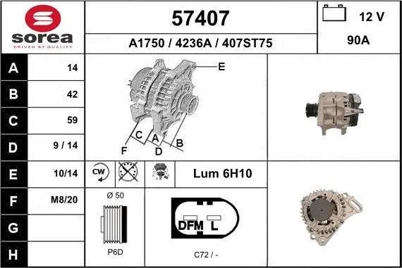 EAI 57407 - Генератор autocars.com.ua