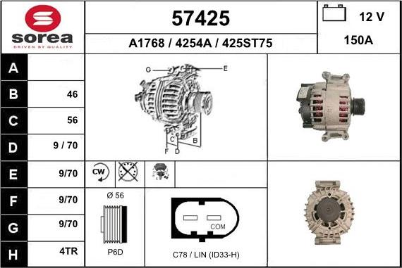 EAI 57425 - Генератор avtokuzovplus.com.ua