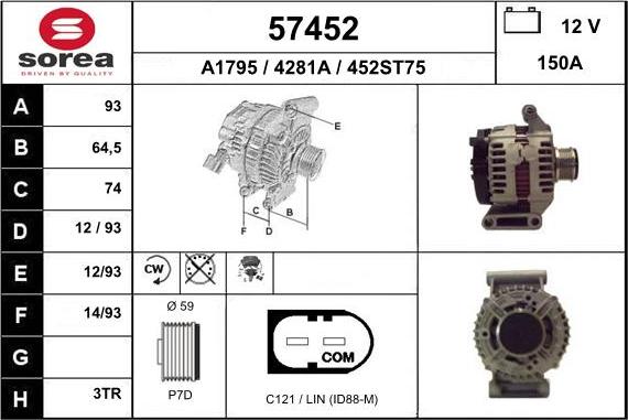 EAI 57452 - Генератор avtokuzovplus.com.ua