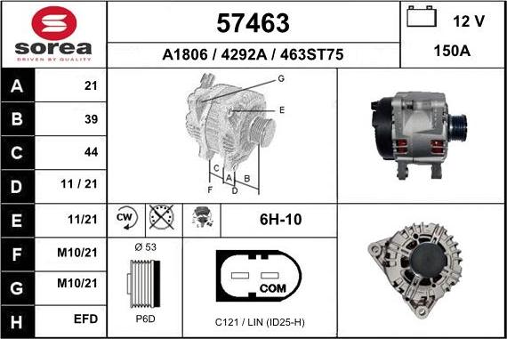 EAI 57463 - Генератор autocars.com.ua