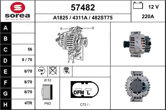 EAI 57482 - Генератор avtokuzovplus.com.ua