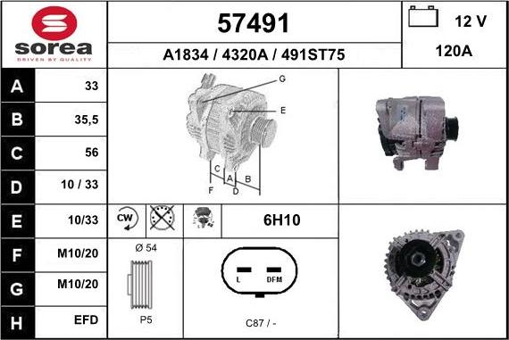 EAI 57491 - Генератор autocars.com.ua