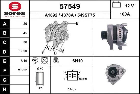 EAI 57549 - Генератор autocars.com.ua