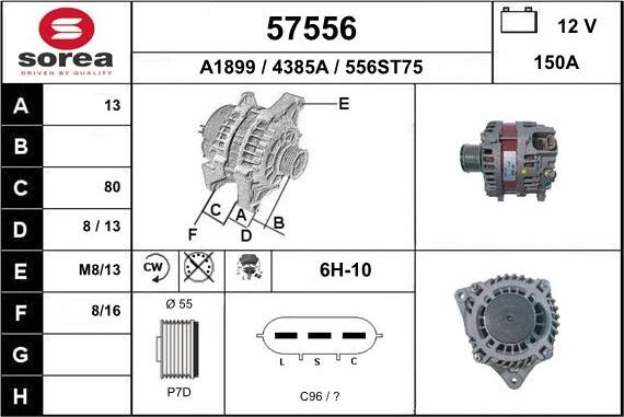 EAI 57556 - Генератор avtokuzovplus.com.ua