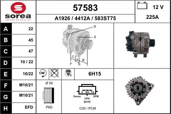 EAI 57583 - Генератор autocars.com.ua