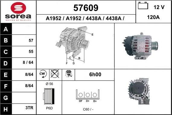 EAI 57609 - Генератор avtokuzovplus.com.ua