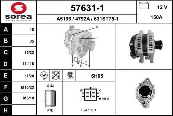 EAI 57631-1 - Генератор autocars.com.ua