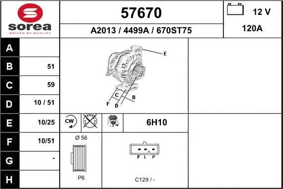 EAI 57670 - Генератор autocars.com.ua