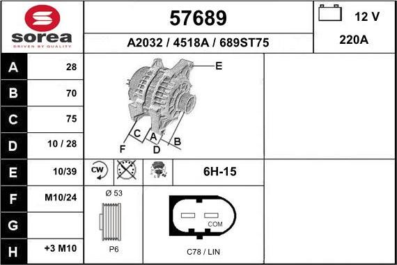 EAI 57689 - Генератор avtokuzovplus.com.ua