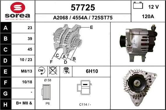 EAI 57725 - Генератор avtokuzovplus.com.ua