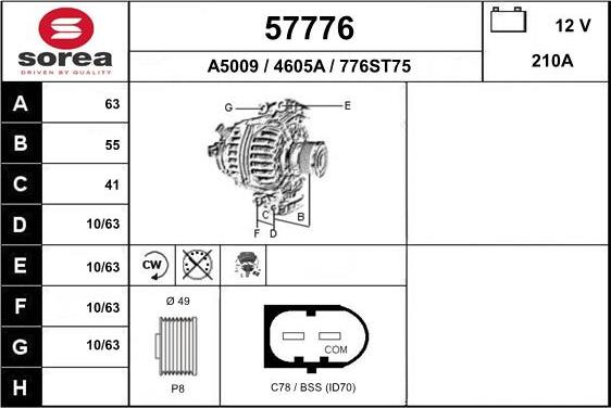 EAI 57776 - Генератор avtokuzovplus.com.ua