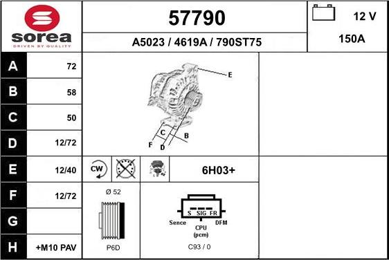 EAI 57790 - Генератор avtokuzovplus.com.ua