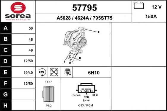 EAI 57795 - Генератор avtokuzovplus.com.ua