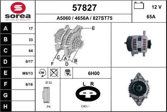 EAI 57827 - Генератор autocars.com.ua