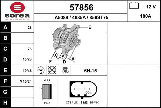 EAI 57856 - Генератор avtokuzovplus.com.ua