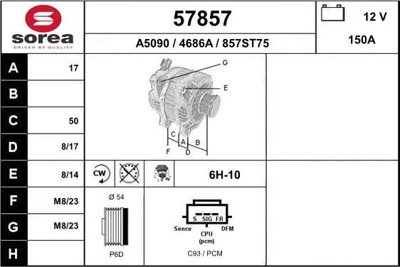 EAI 57857 - Генератор autocars.com.ua