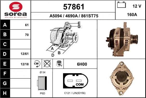 EAI 57861 - Генератор autocars.com.ua