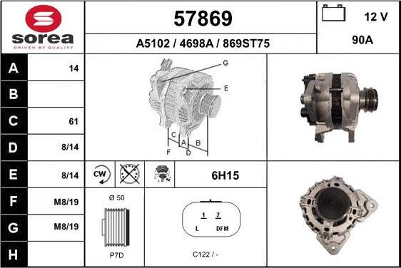 EAI 57869 - Генератор avtokuzovplus.com.ua