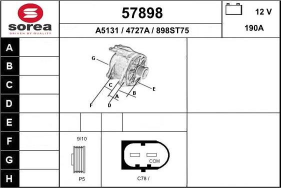 EAI 57898 - Генератор autocars.com.ua